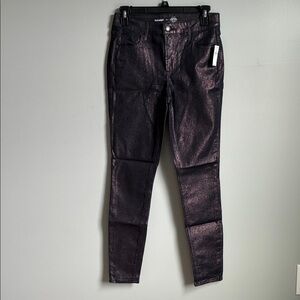 Old Navy Metallic Plum Skinny Jeans